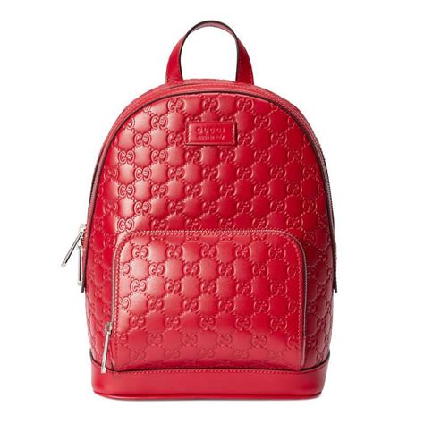 red leather gucci backpack|Gucci backpack women leather.